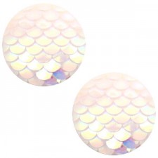 Basic cabochon 20mm mermaid White holographic